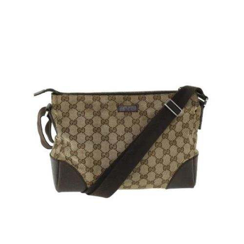 Gucci Vintage Pre-owned Canvas gucci-vskor Beige, Dam