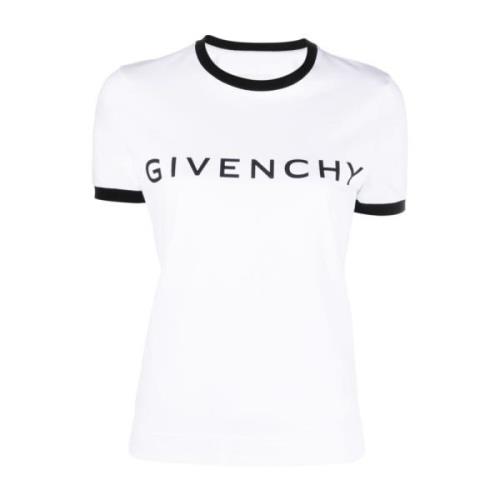 Givenchy Tvåfärgad Design T-shirts och Polos White, Dam