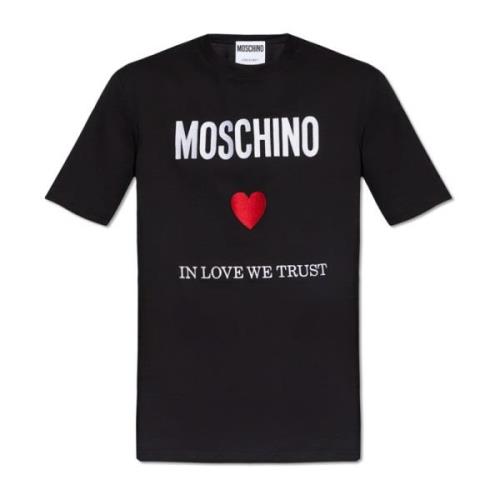 Moschino T-shirt med logotyp Black, Herr