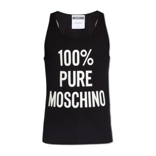 Moschino Ärmlös T-shirt Black, Herr