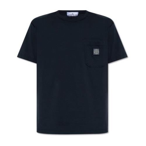 Stone Island T-shirt med ficka Blue, Herr