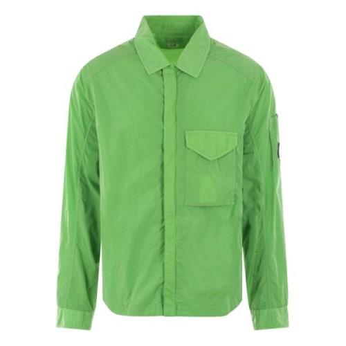 C.p. Company Grön teknisk skjorta med gummi logopatch Green, Herr