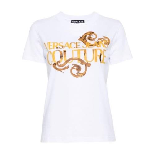 Versace Jeans Couture Vita T-shirts Polos för Kvinnor White, Dam