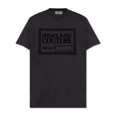 Versace Jeans Couture Tryckt T-shirt Black, Herr