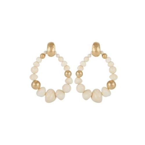 Gas Bijoux Earrings White, Dam