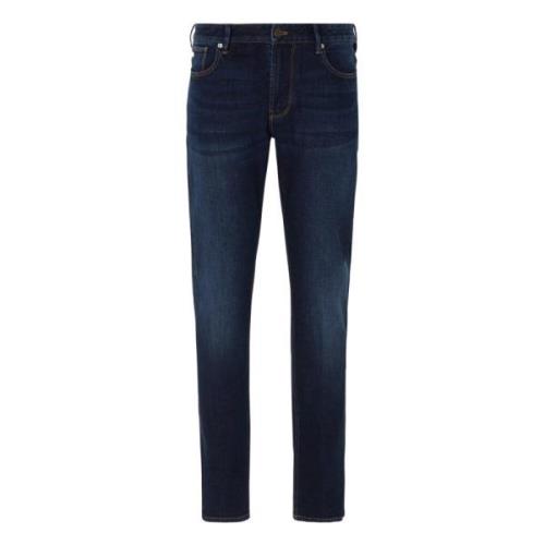 Emporio Armani Vintage Slim Fit Denim Jeans Blue, Herr