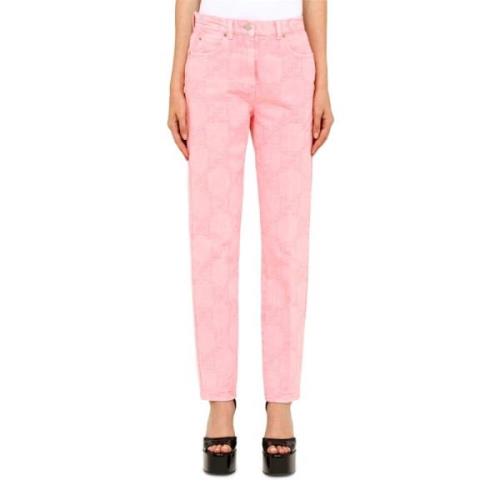 Gucci Rosa GG Denim California Jeans Pink, Dam