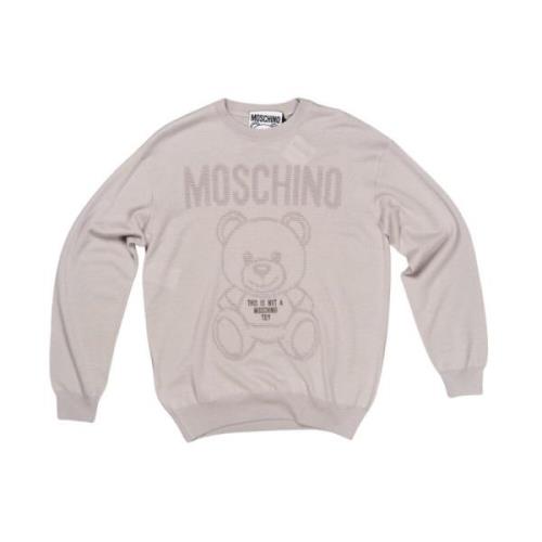 Moschino Gråa Sweaters för Män Gray, Herr