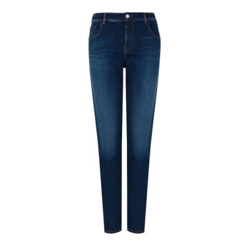 Emporio Armani J36 Jeans - Hög Midja, Regular Fit Blue, Dam