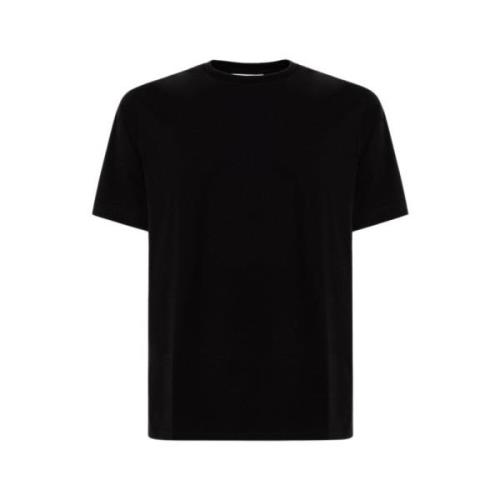 Jil Sander Enfärgad Bomulls Scoop Neck T-Shirt Black, Herr