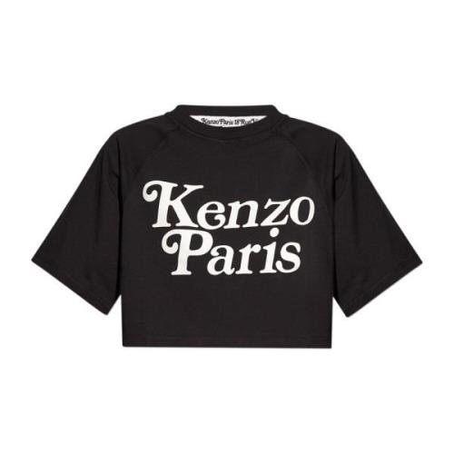 Kenzo Kortärmad T-shirt med logotyp Black, Dam