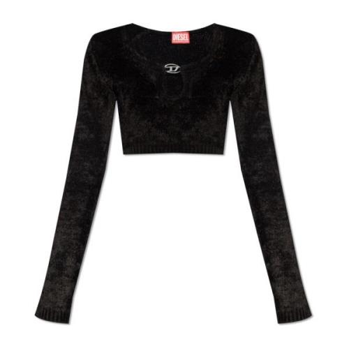 Diesel M-Cheryl chenille topp Black, Dam