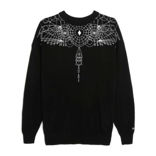 Marcelo Burlon Svart Logotröja för Män Black, Herr