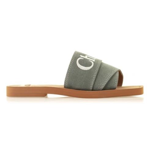 Chloé Sliders Green, Dam