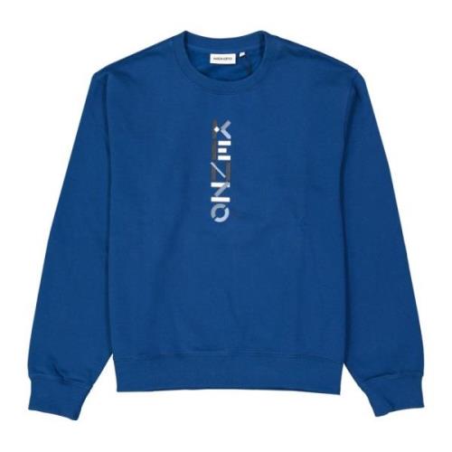 Kenzo Blå Bomullssweatshirt med Logodetalj Blue, Herr