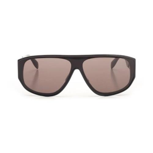 Alexander McQueen Eleganta svarta solglasögon för kvinnor Black, Dam