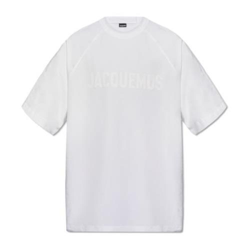 Jacquemus Typo T-shirt med logotyp White, Herr