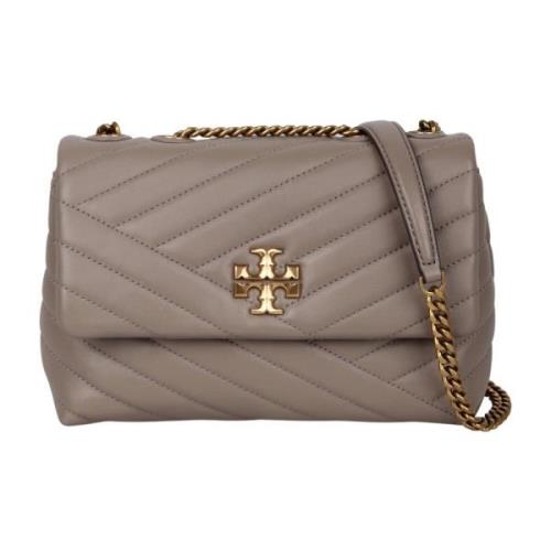 Tory Burch Axelväska med Chevron-Quiltning Gray, Dam