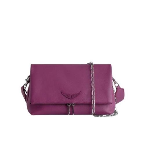 Zadig & Voltaire Fuchsia Läder Axelväska Purple, Dam