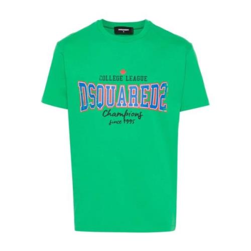 Dsquared2 Smaragdgrön College League T-shirt Green, Herr