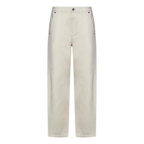 Victoria Beckham Avslappnad passform Låg midja Vita Jeans White, Dam