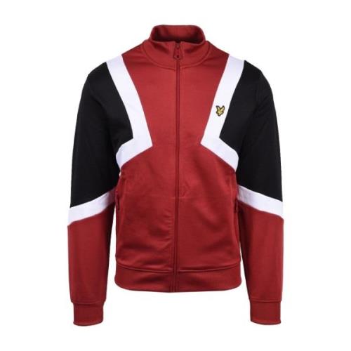 Lyle & Scott Retro Randig Track Top Red, Herr