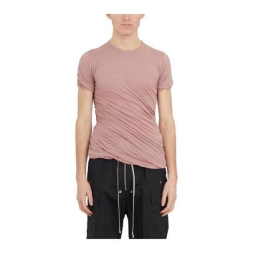 Rick Owens Dubbel T-Shirt i Bomull Pink, Herr