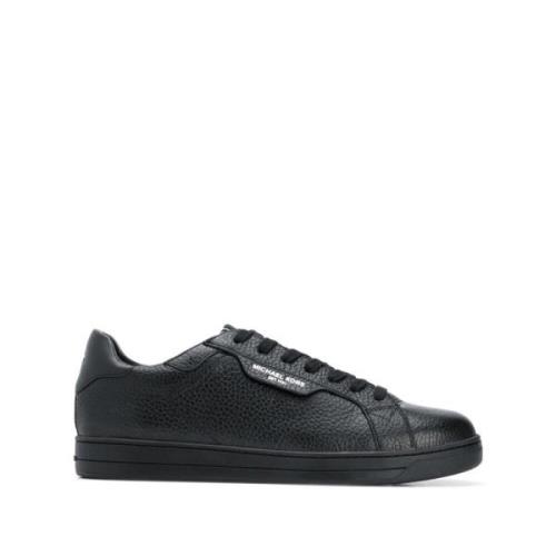 Michael Kors Svarta Läder Låga Sneakers Black, Herr