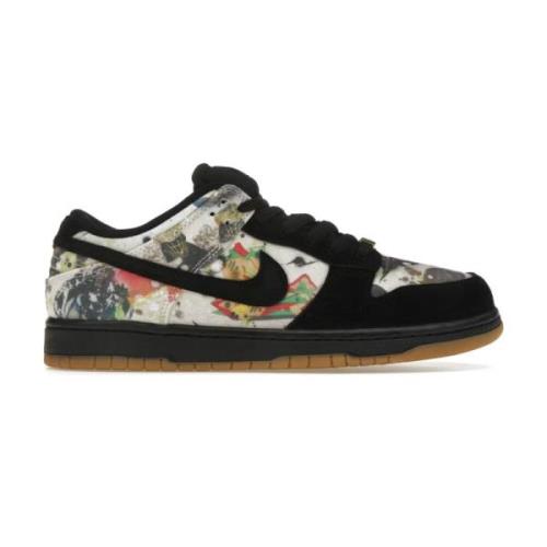 Nike Supreme Rammellzee Dunk Low Sneakers Black, Herr