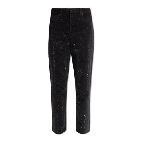 AllSaints Rali glittrande jeans Black, Dam