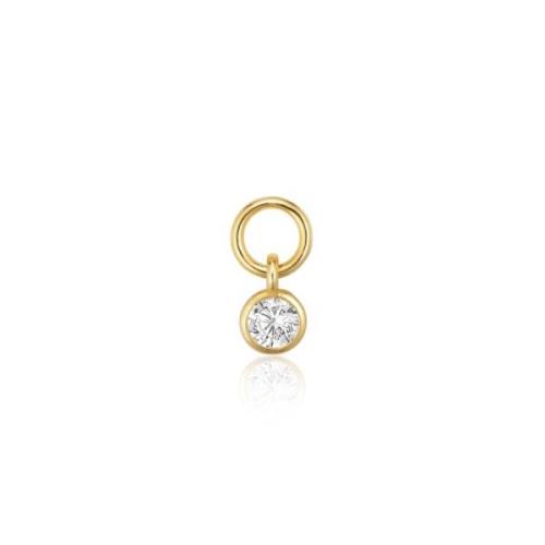 Sif Jakobs Jewellery Guldpläterad Hoop Charm med Vita Zirkoner Yellow,...