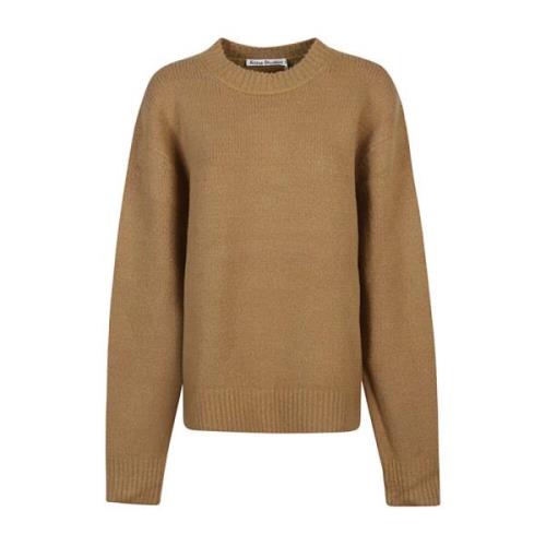 Acne Studios Brun Ull Crew Neck Sweatshirt Brown, Herr