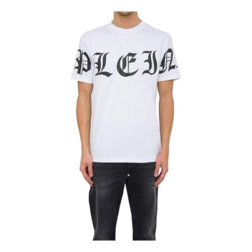 Philipp Plein Vit T-Shirt med Rund Hals White, Herr