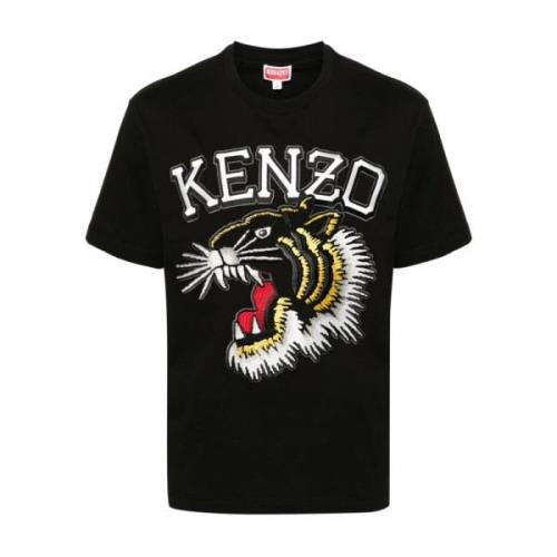 Kenzo Svarta Tiger Varsity T-shirts och Polos Black, Herr