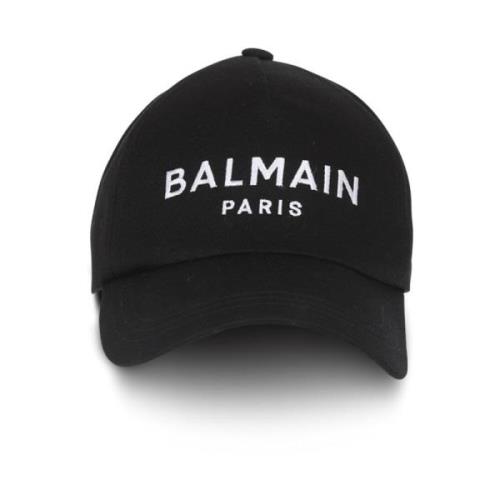 Balmain Keps med logotyp Black, Herr