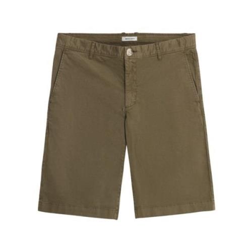 Woolrich Avslappnade bomullsshorts Green, Herr