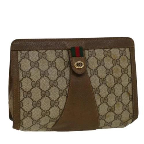 Gucci Vintage Pre-owned Canvas kuvertvskor Beige, Dam