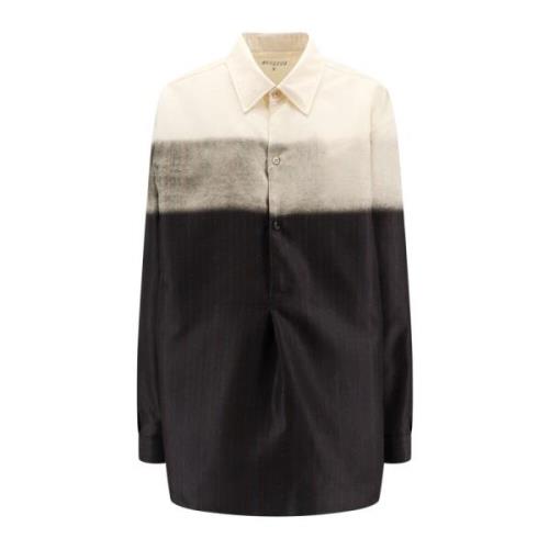 Maison Margiela Svart knapp-upp skjorta med långa ärmar Black, Dam