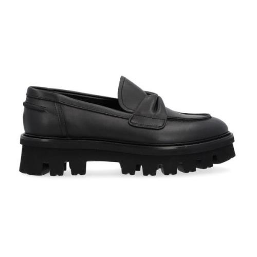 AGL Chunky Natalia Svart Läder Loafer Black, Dam