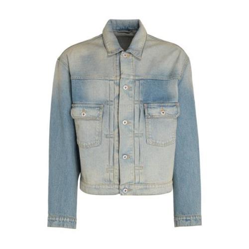 Kenzo Ljus Denimjacka med Framknappar Blue, Herr