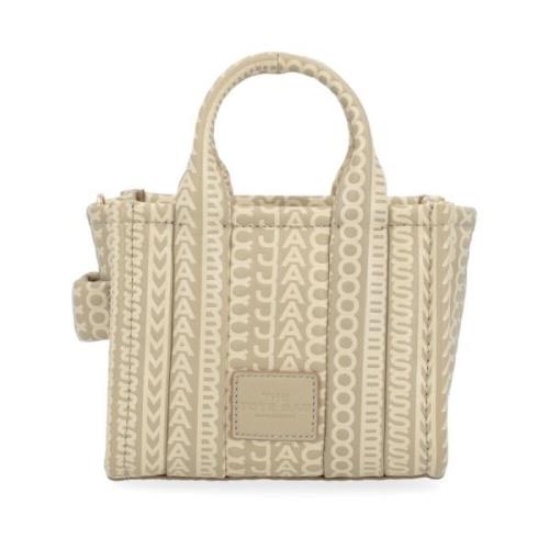 Marc Jacobs Mini Monogram Tote Bag i Khaki Beige, Dam