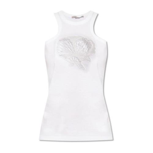 Stella McCartney Top with openwork pattern White, Dam