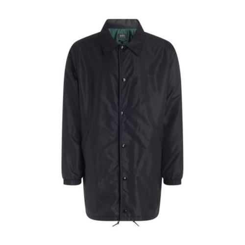 A.p.c. Svart Matteo Tekniskt Tygjacka Black, Herr