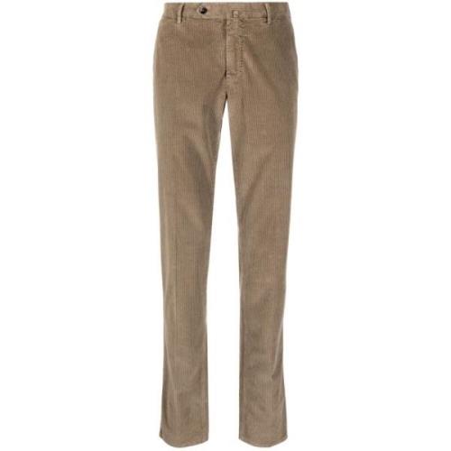 PT Torino Cropped Trousers Brown, Herr