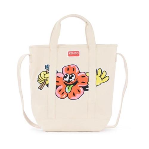 Kenzo Ecru Boke Boy Tote Bag Beige, Dam