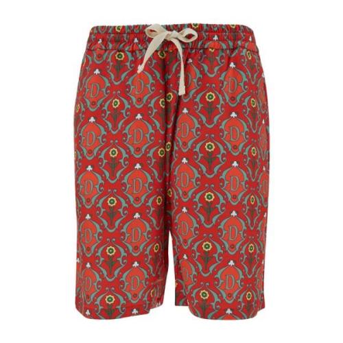 Drole de Monsieur Röda Ornament Shorts Red, Herr