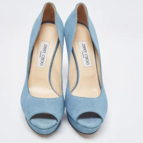 Jimmy Choo Pre-owned Pre-owned Mocka klackskor Blue, Dam