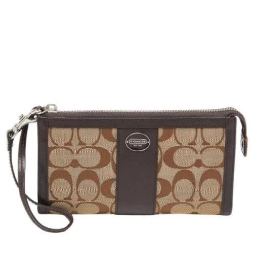 Coach Pre-owned Pre-owned Canvas handvskor Brown, Dam