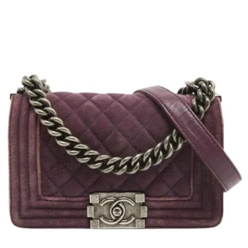 Chanel Vintage Pre-owned Sammet chanel-vskor Purple, Dam