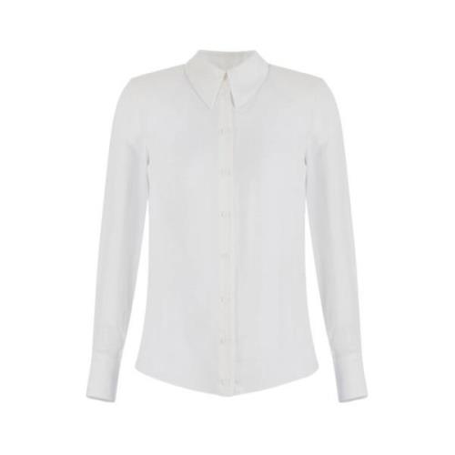 Elisabetta Franchi Georgette Skjorta med Fickor White, Dam